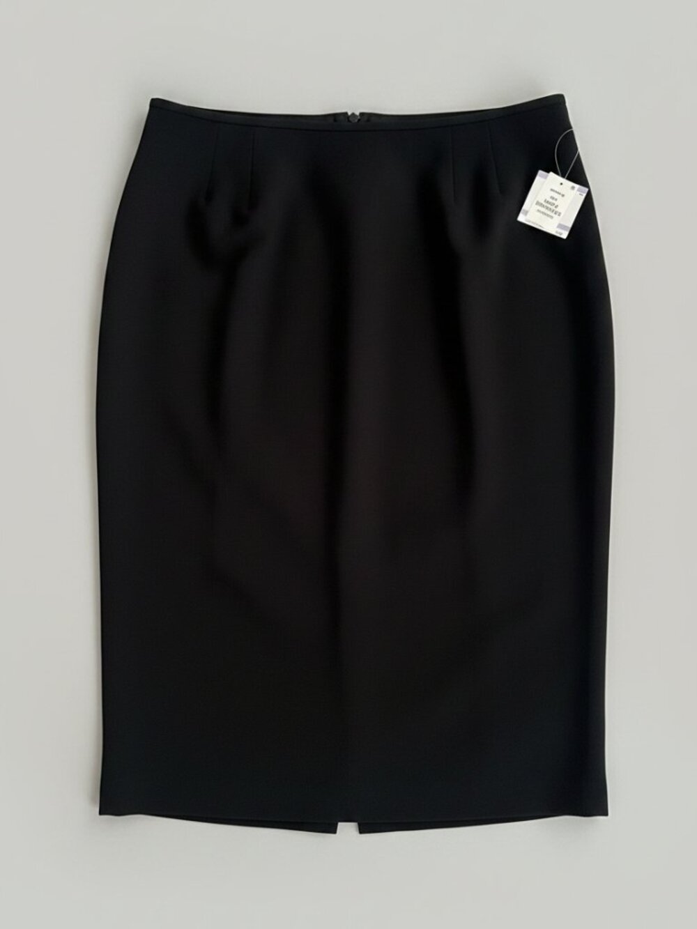 NWT Kasper Black Pencil Midi Skirt Career Office Size 18